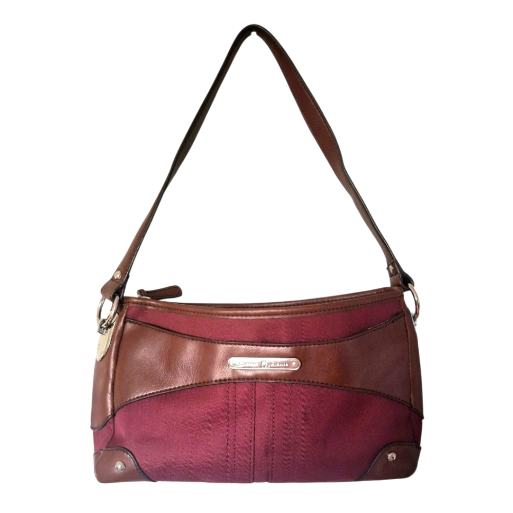 Etienne Aigner Brown and Burgundy Shoulder Bag
